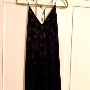 Elegant Black Floral Mini Dress